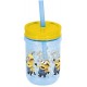 Minion Plastic Mason Tumbler 390ml YellowBlue