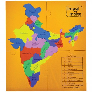 Imagimake States of India Map Puzzle with Indian States