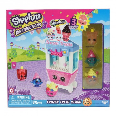 Shopkins Kinstructions Frozen Treat Stand Playset 98 piece