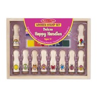 Melissa & Doug Wooden Stamp Set Deluxe Happy Handles