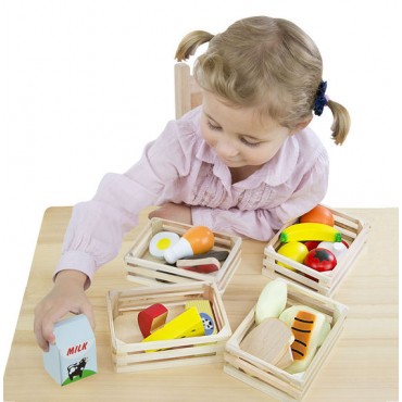 Melissa & Doug Food Groups Wooden Play Food