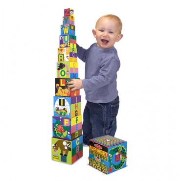 Melissa & Doug Alphabet Nesting and Stacking Blocks