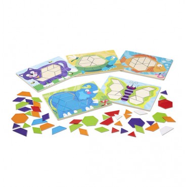 Melissa & Doug Animal Pattern Blocks Set