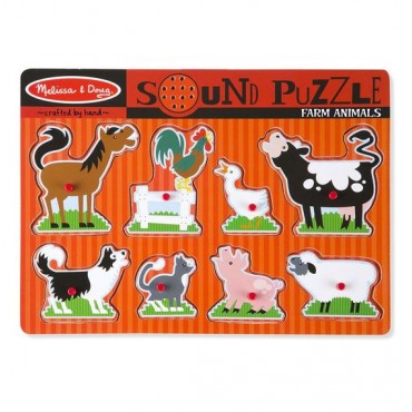 Melissa & Doug Farm Animals Sound Puzzle 8 Pieces