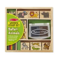 Melissa & Doug Wooden Stamp Set Safari Animals