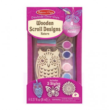 Melissa & Doug Decorate Your Own Wooden Scroll Designs Nature