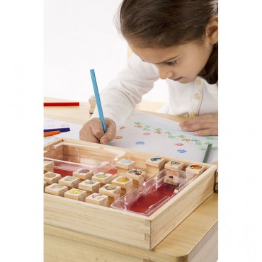 Melissa & Doug Wooden Favorite Things Stamp Set