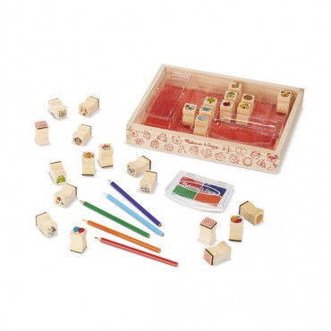 Melissa & Doug Wooden Favorite Things Stamp Set