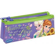 Disney Frozen Double Zip Pouch, Purple Green