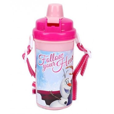 Disney Frozen Follow Ur Heart Pink Water Bottle 500 ml