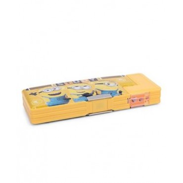 Minions 2 Button Pencil Box  Yellow