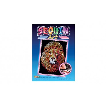 Sequin Art Blue Lion