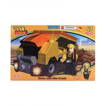 Best Lock Dump Truck Construction Block Set 43 Piece