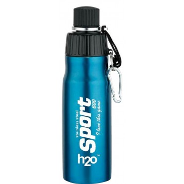 H2O Stainless Steel Water Bottle 600ml SB105