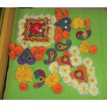 Imagimake SANDEMBELLISH Colourful Wooden Rangoli