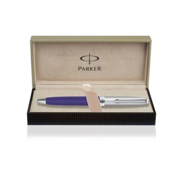 Parker Fusion Deluxe Purple Chrome Trim Ball Pen