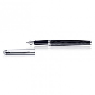 Waterman Hemisphere Dlx Silk Blk CT Fountain Pen Medium Nib