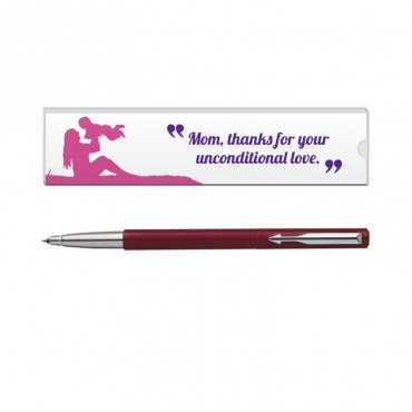 Parker Vector Std CT Roller Ball Pen Red with Mom Quote 4