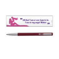 Parker Vector Std CT Roller Ball Pen Red with Mom Quote 5