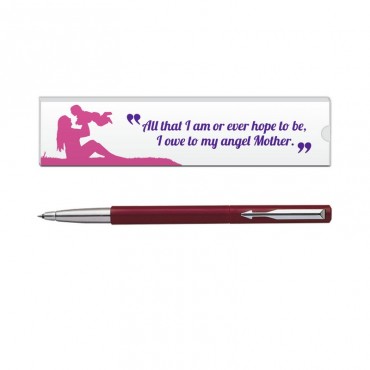 Parker Vector Std CT Roller Ball Pen Red with Mom Quote 5