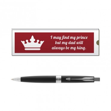 Parker Aster Lacque Black CT BP with Dad Quote 4